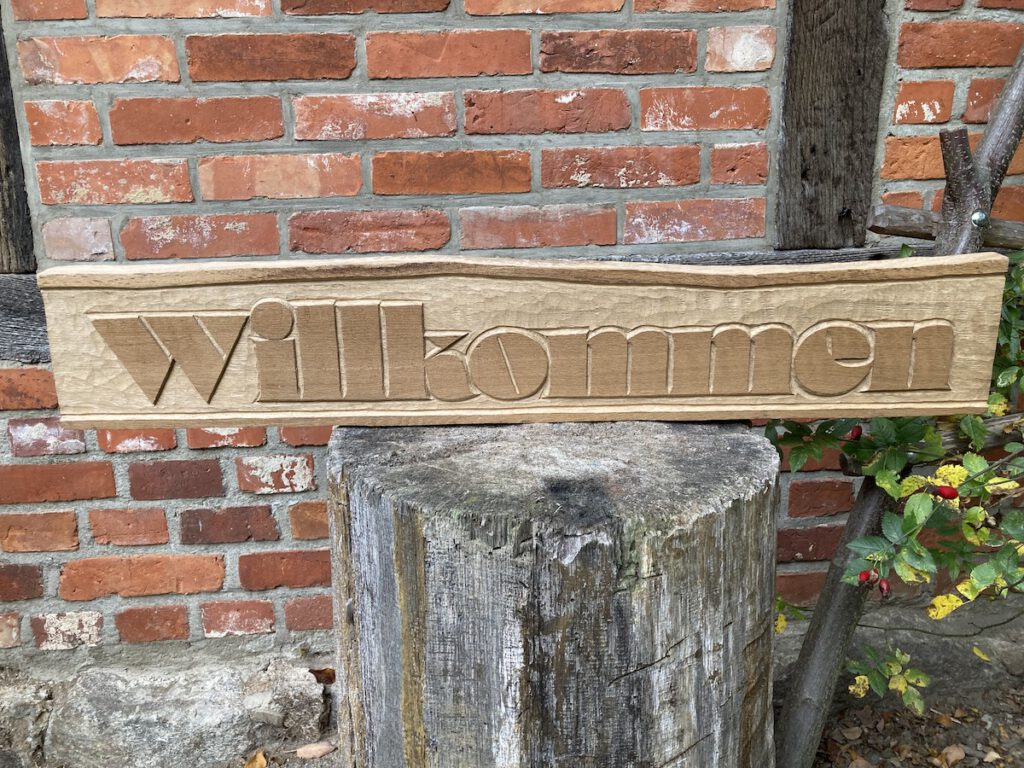 ein individuelles Willkomemnsschild
