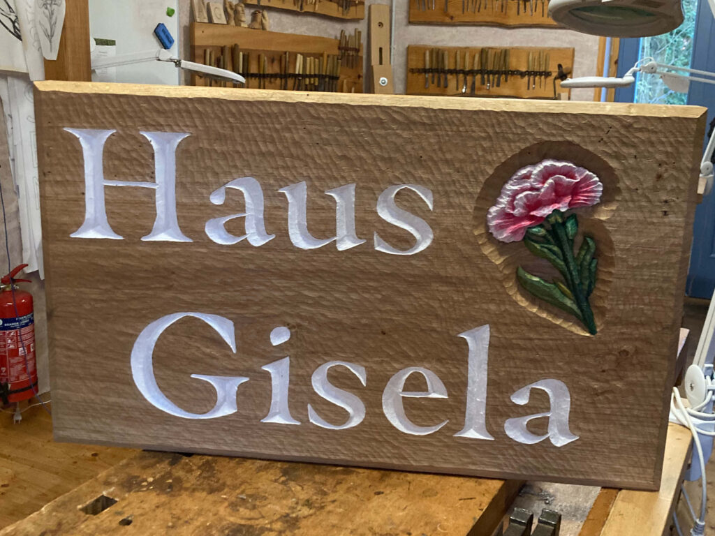 Eingangsschild für ein Haus ganz persönliches Willkommen